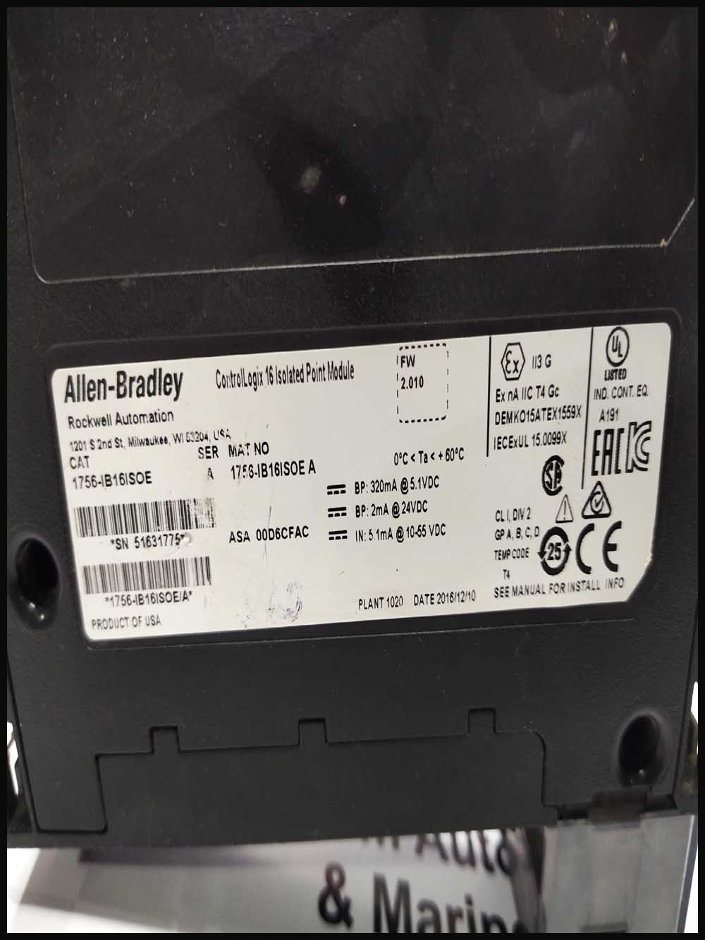 ALLEN-BRADLEY 1756-IB16ISOE