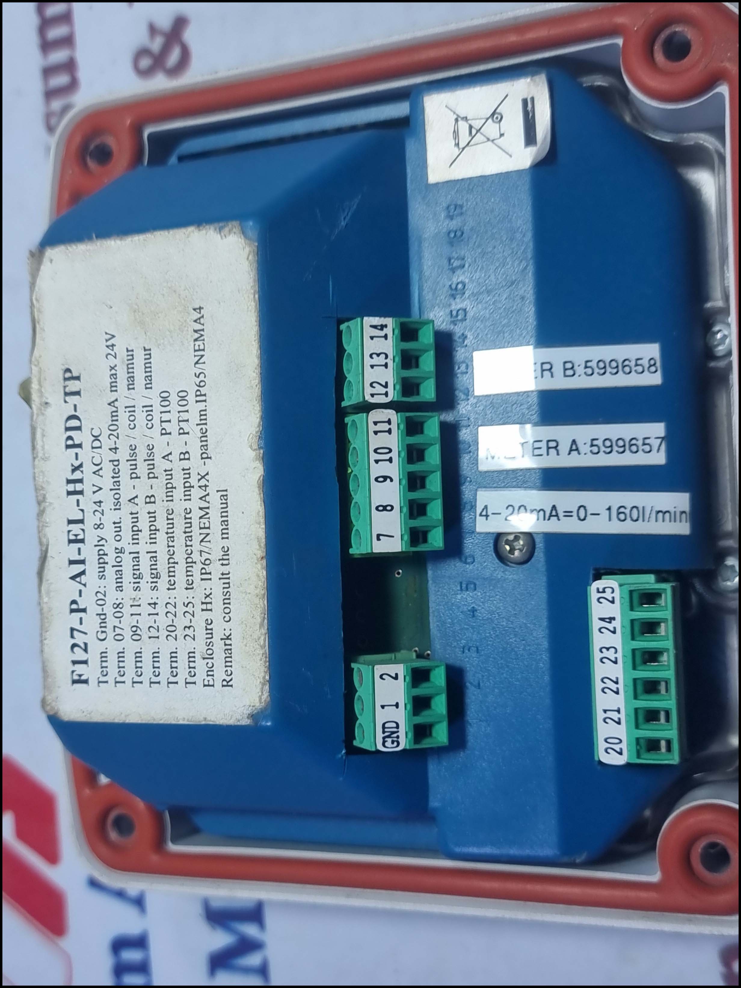 VAF INSTRUMENTS F127-P-EL Flow Computer Meter with Temperature Compensation  Enter Quantity