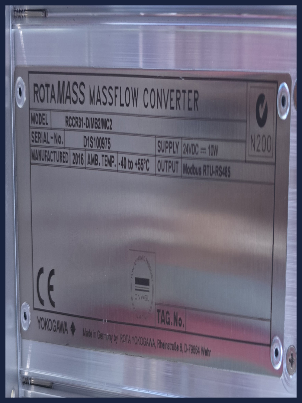 RCCR31-D/MB2/MC2 ROTAMASSFLOW CONVERTER