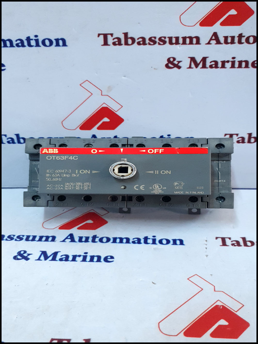 ABB 4P POLE DIN RAIL NO FUSED ISOLATOR SWITCH 63A MAXIMUM CURRENT IP20