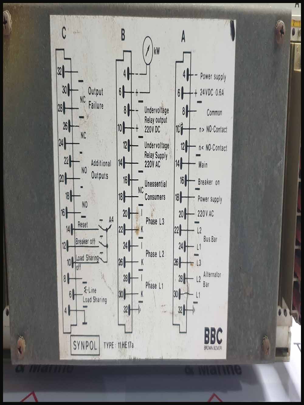 ABB  BBC SYNPOL 11HE17A CMA 40-A