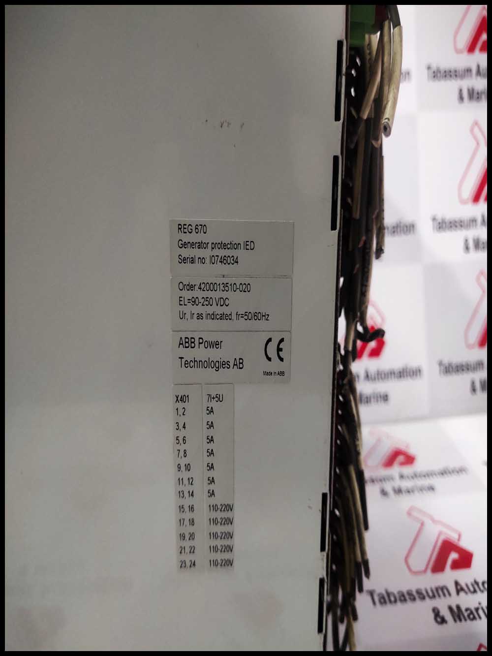 ABB REG670 TRANSMISSION LINE DISTANCE PROTECTION