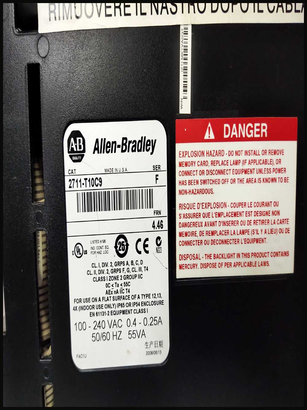 Allen-Bradley 2711-T10C9 PanelView 1000