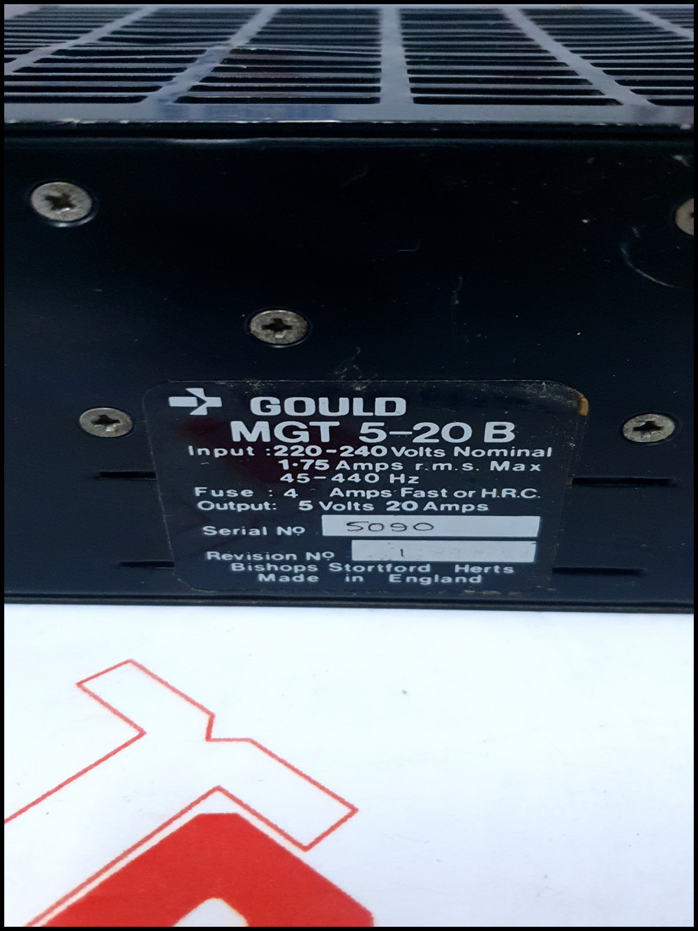 GOULD MGT 5 20B POWER SUPPLY