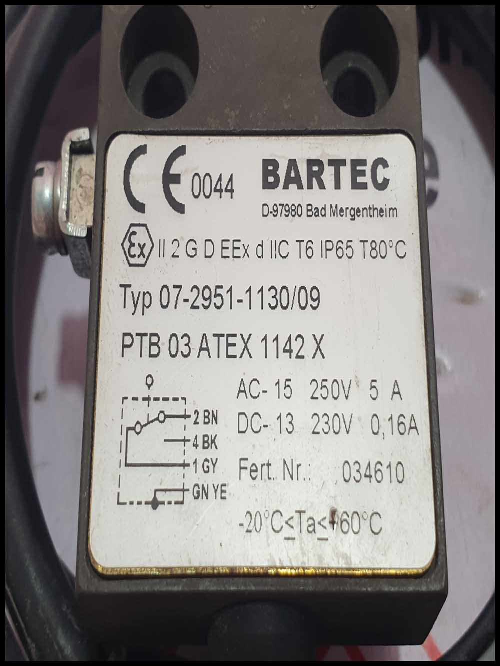 BARTEC 07-2951-113009