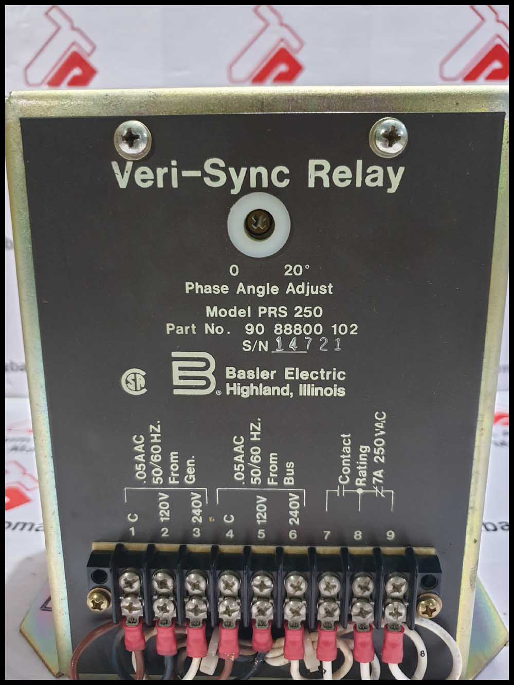 BASLER ELECTRIC PRS 250 VERI-SYNC RELAY 90 88800 102