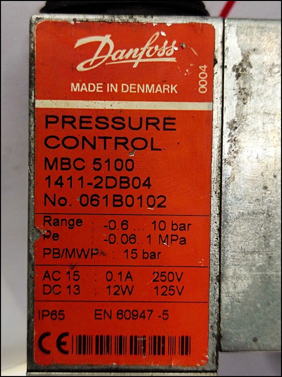 DANFOSS PRESSURE CONTROL 061B0102