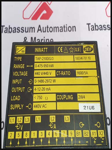 DEIF TAP210DG3 INWATT TRANSDUCER