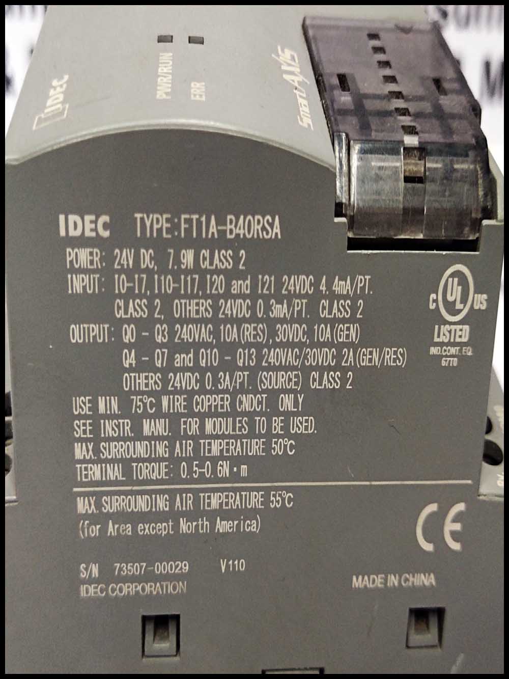 IDEC PLC FT1A-B40RSA
