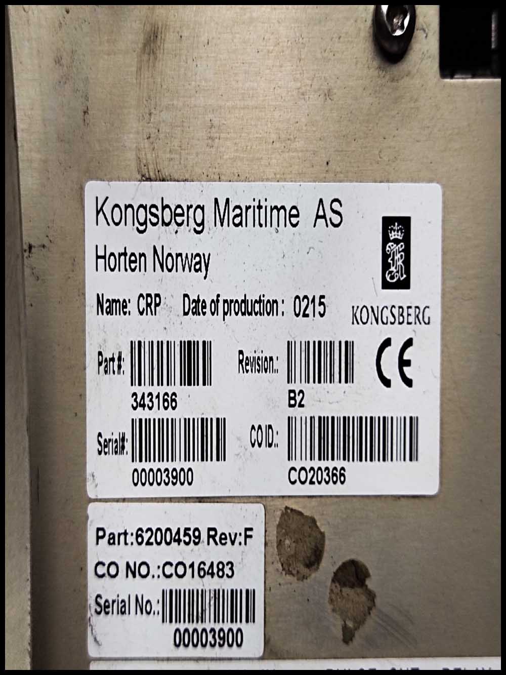 KONGSBERG MARITIME 343166 CRP CONTROLLER 6200459