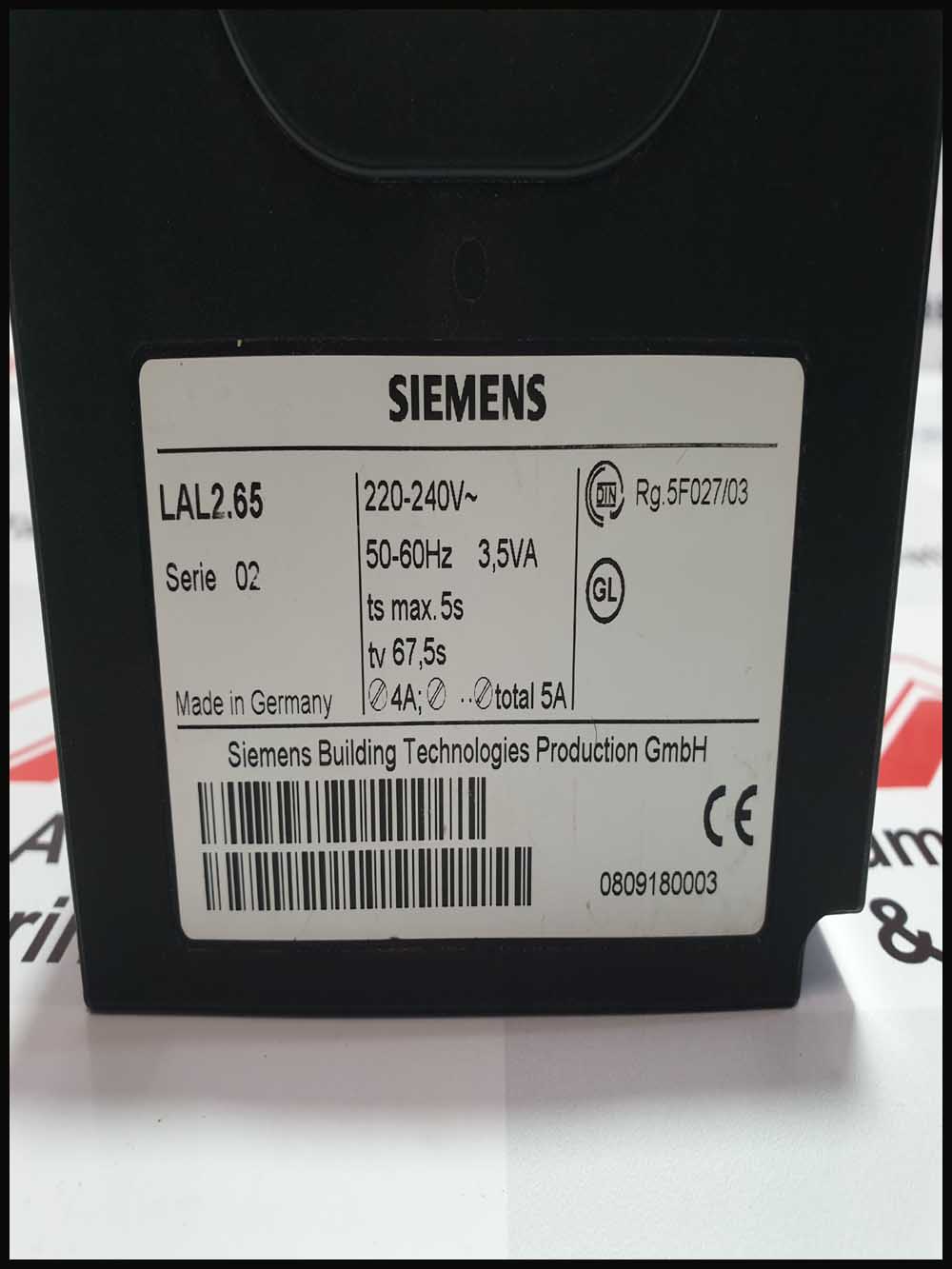 LAL2.65 SIEMENS control box burner controller