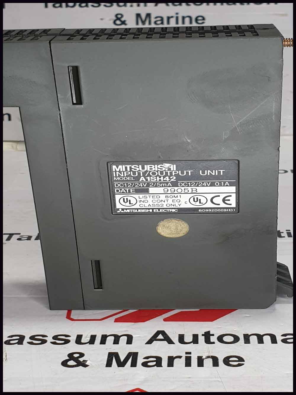 MITSUBISHI MODEL A1SH42 INPUT /OUTPUT UNIT  DC12/24V 2/5MA  DC12/24V 0.1A  DATE 9905B