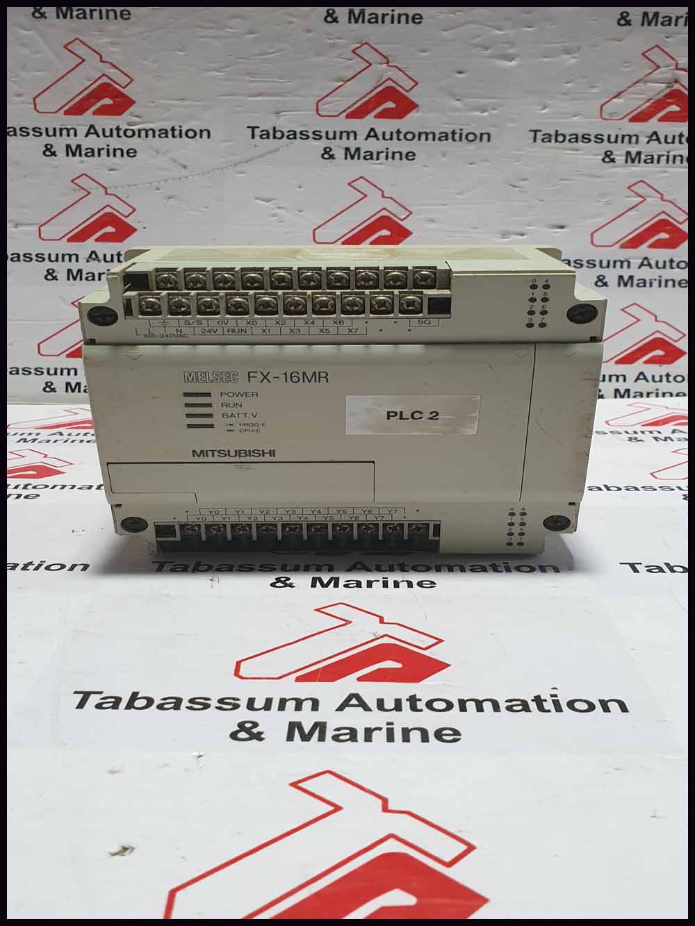 MITSUBISHI  MODEL FX-16MR-ES/UL  PROGRAMMBLE CONTROLLER POWER SUPPLY OUTPUT 100-240VAC 50/60HZ SERIA