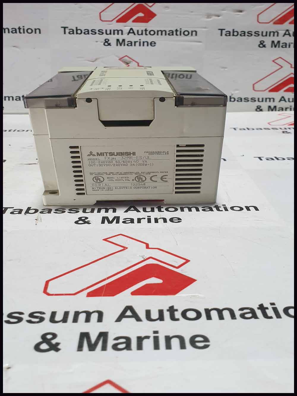 MITSUBISHI  MODEL FX2N-32MR-ES/UL  PROGRAMMABLE CONTROLLER 100-240VAC 50/60HZ 40 VA  OUT : 30 VDC/24