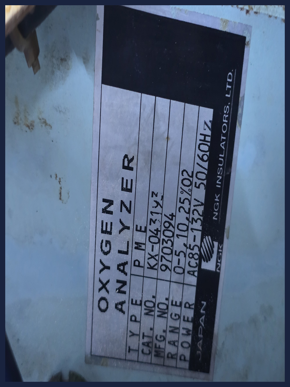 NGK DTF-201R OXYGEN ANALYZERA PANEL