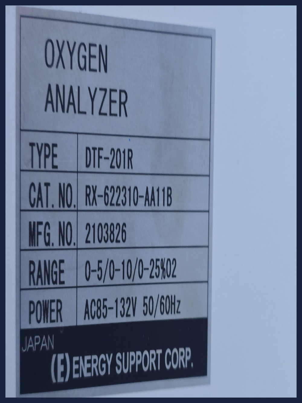 NGK DTF-201R OXYGEN ANALYZERA PANEL