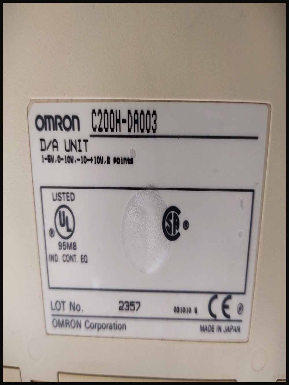 OMRON - C200H-DA003 ANALOGUE OUTPUT UNIT