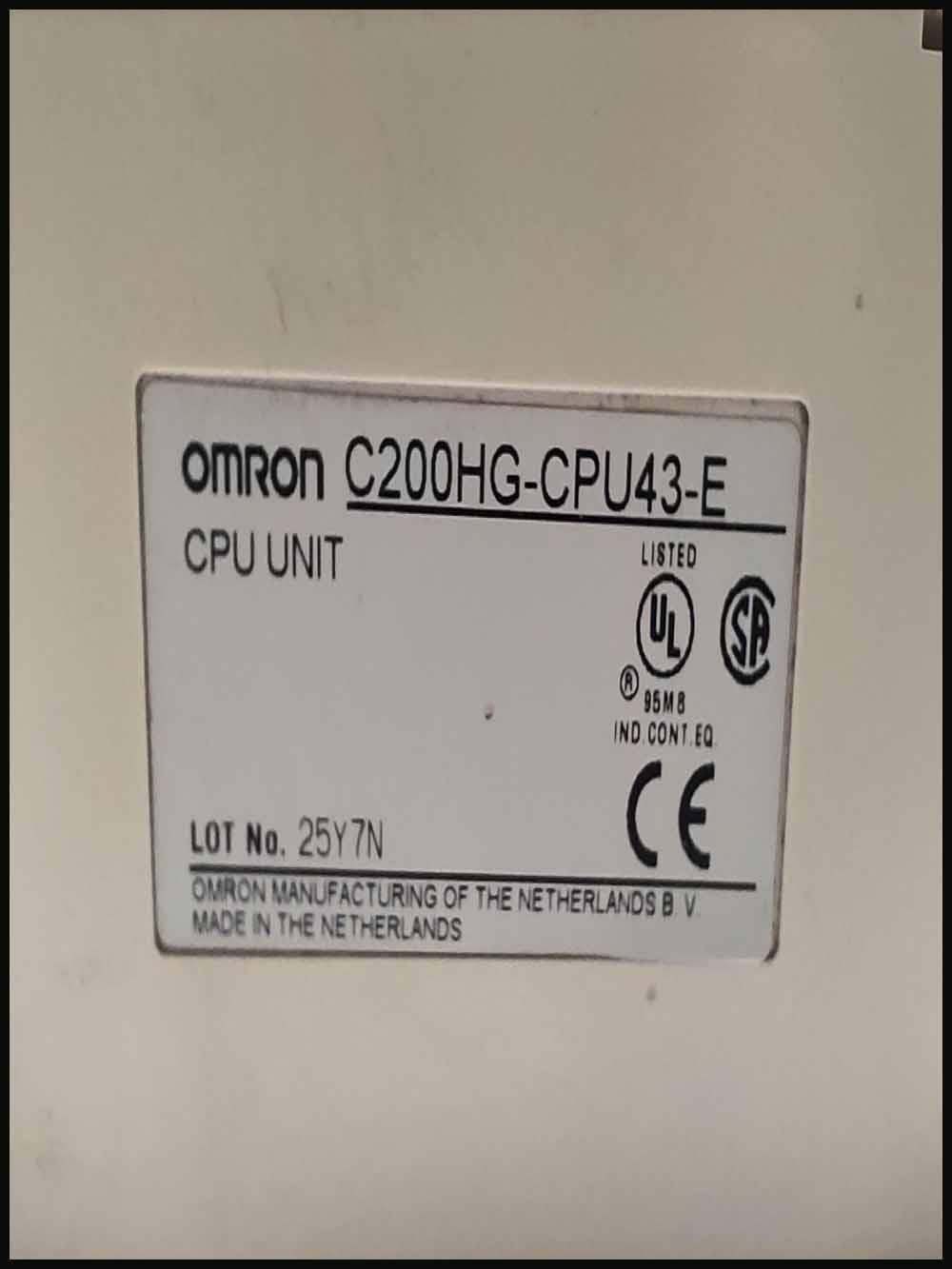 OMRON SYSMAC C200HG-CPU43-E CPU UNIT PROGRAMMABLE CONTROLLER