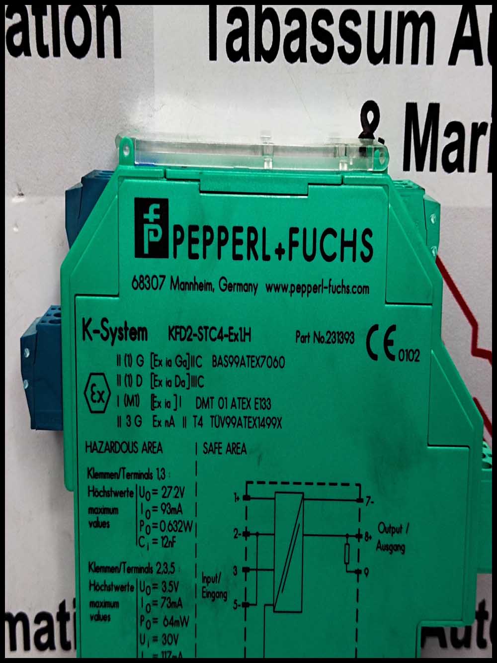 PEPPERL+FUCHS K-SYSTEM KFD2-STC4-EX1.H TRANSMITTER POWER SUPPLY 231393