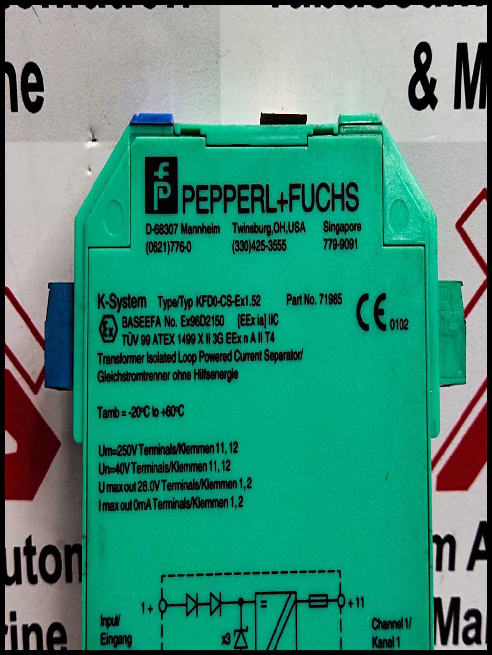 PEPPREL-FUCHS KFD0-CS-EX1.52