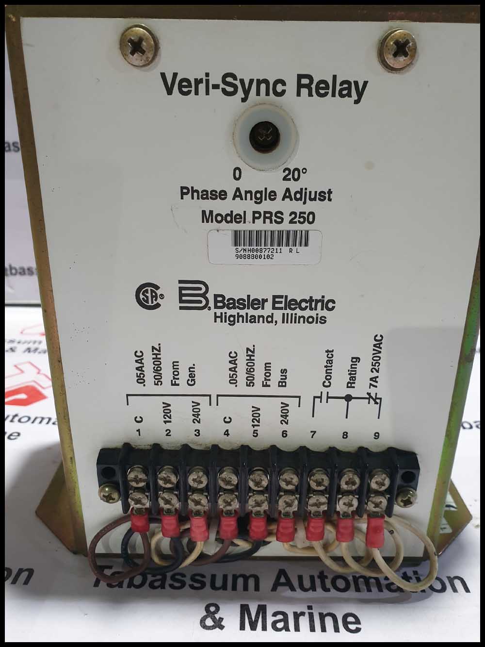 BASLER ELECTRIC PRS250 Veri Sync Relay