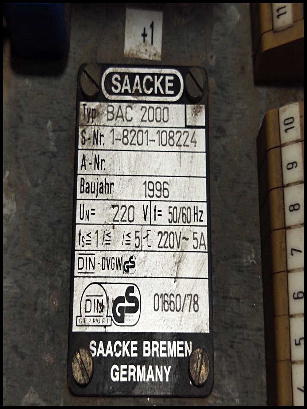 SAACKE BAC 2000 BURNER CONTROL UNIT T10