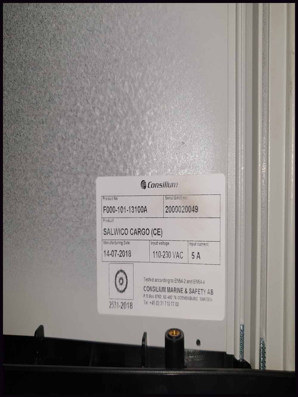 SALWICO FIRE DETECTION SYSTEM SALWICO CARGO (CE) F000-101-13100A ser 2000020049