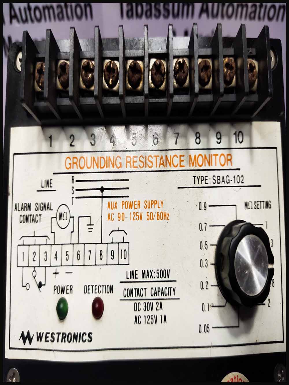 WESTRONICS  SBAG-102 GROUNDING RESISTANCE MONITOR