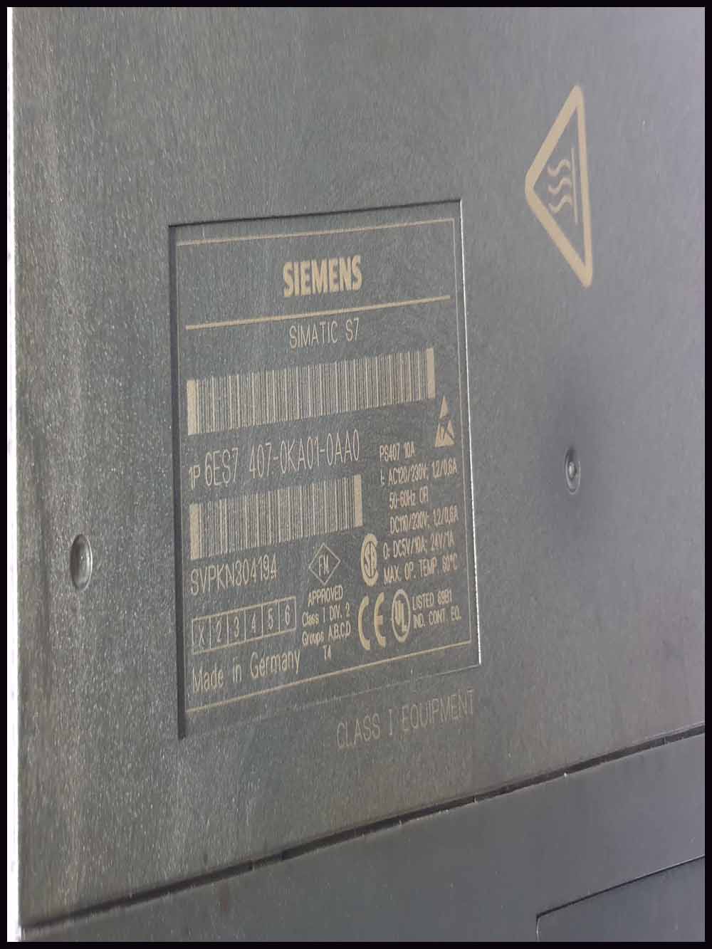 SIEMENS 6ES7 407-0KA01-0AA0 SIMATIC S7