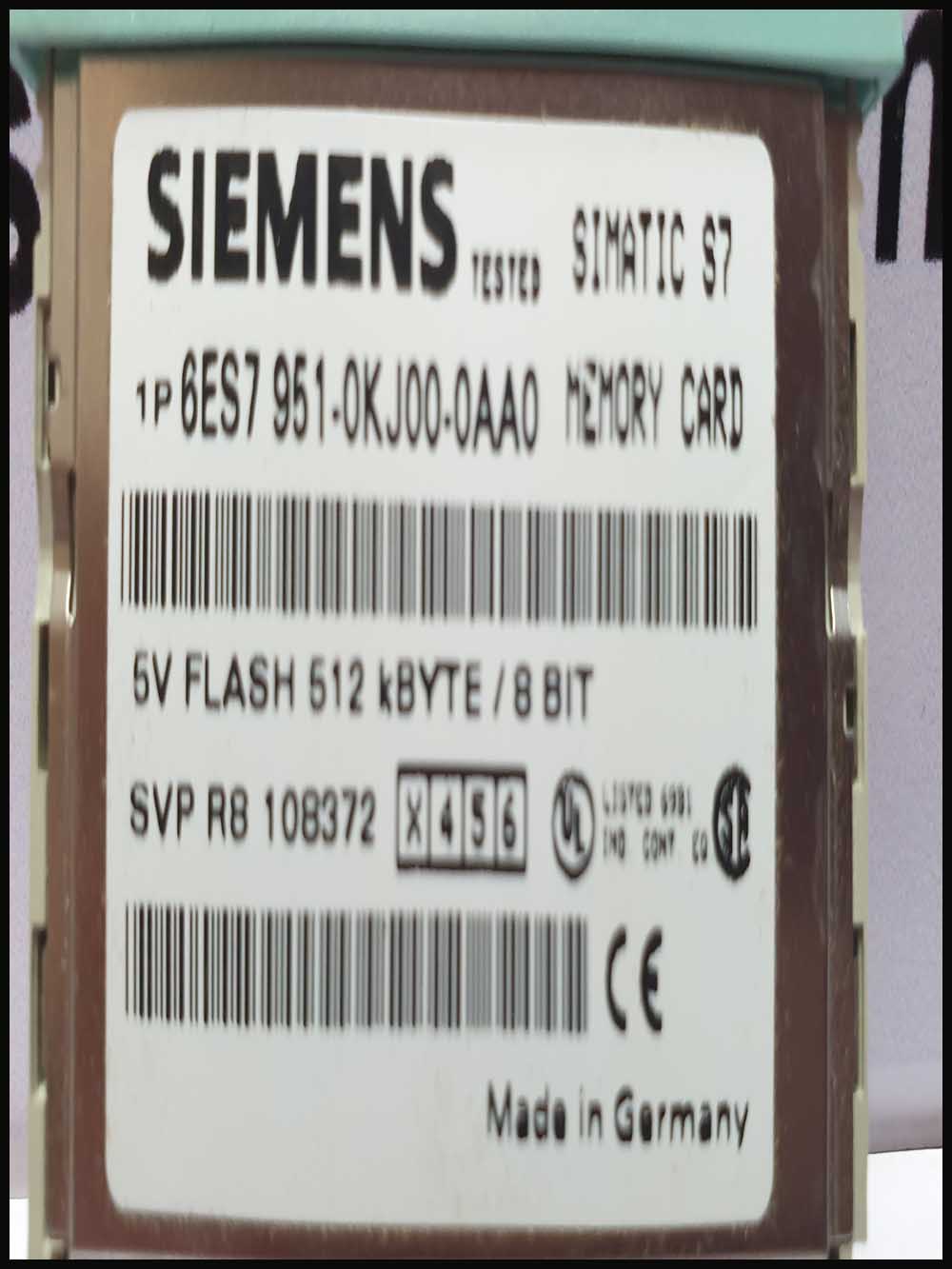 SIMATIC S7 MEMORY CARD 6ES7 951-0KJ00-0AA0 SIEMENS