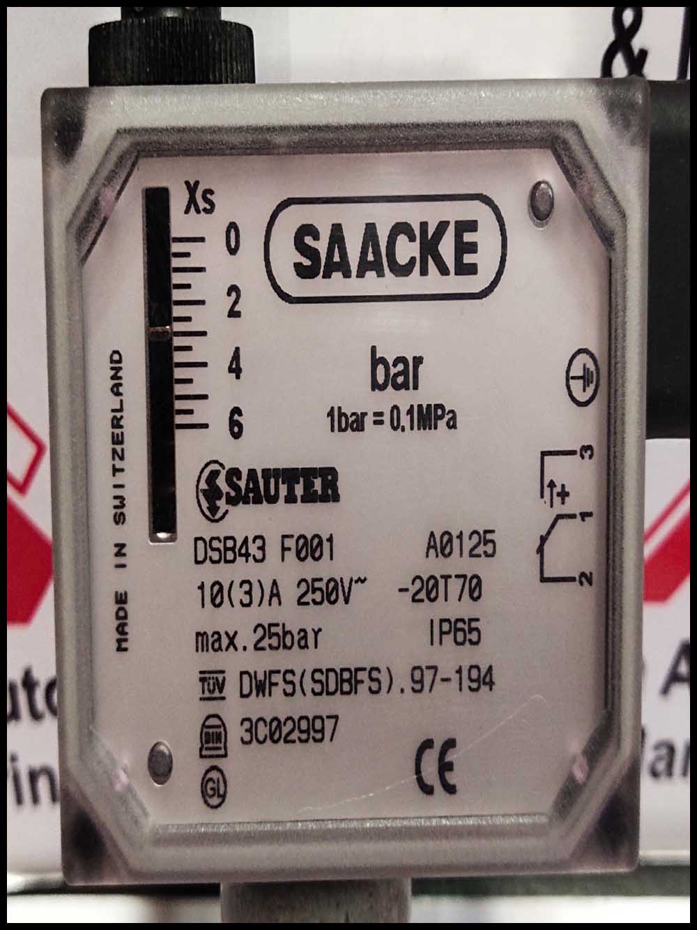 Saacke Pressure Switch Sauter DSB43 F001