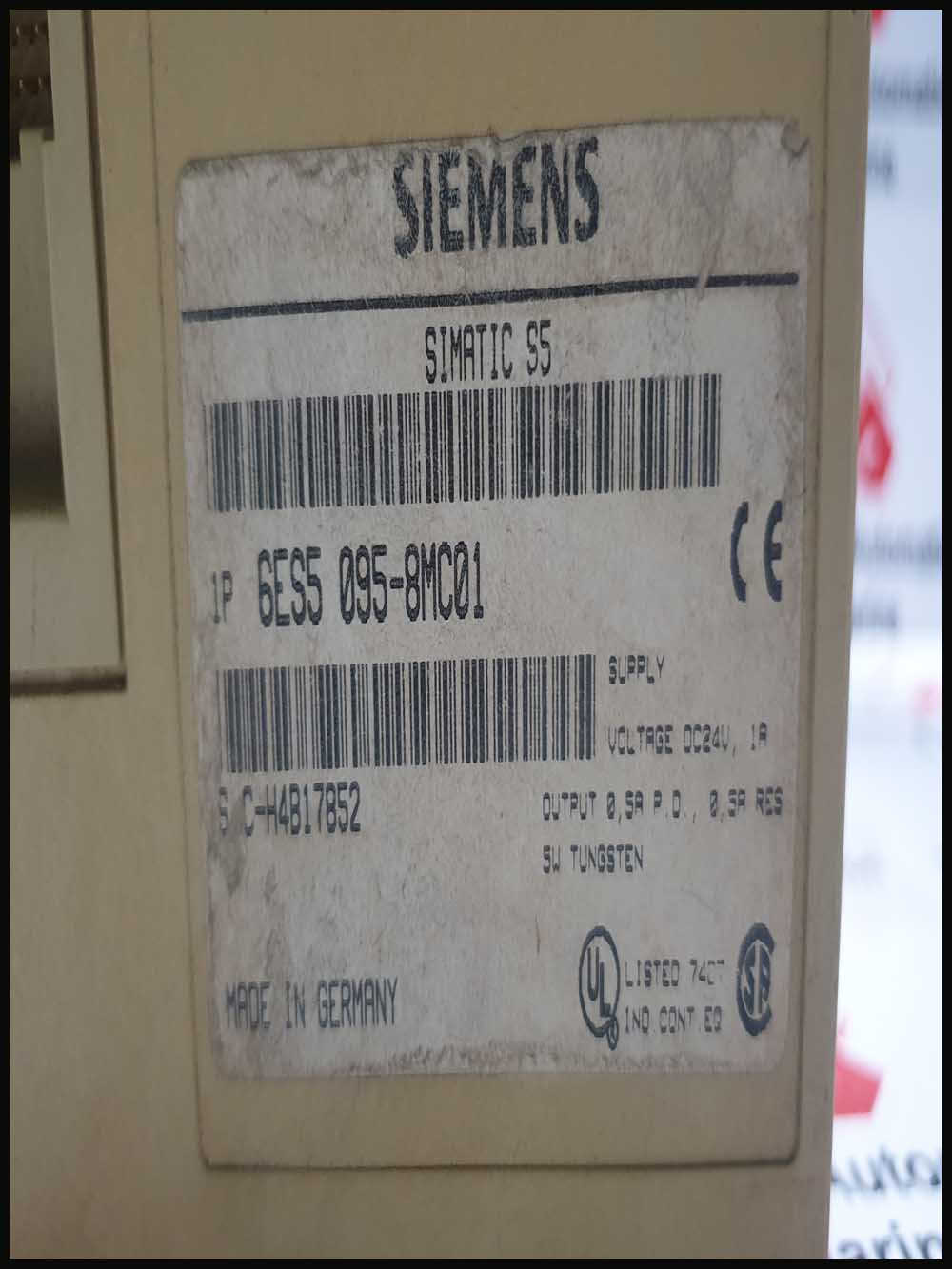 Siemens Simatic S5 095U CPU 6ES5095-8MC01 6ES5 095-8MC01 E 0 6