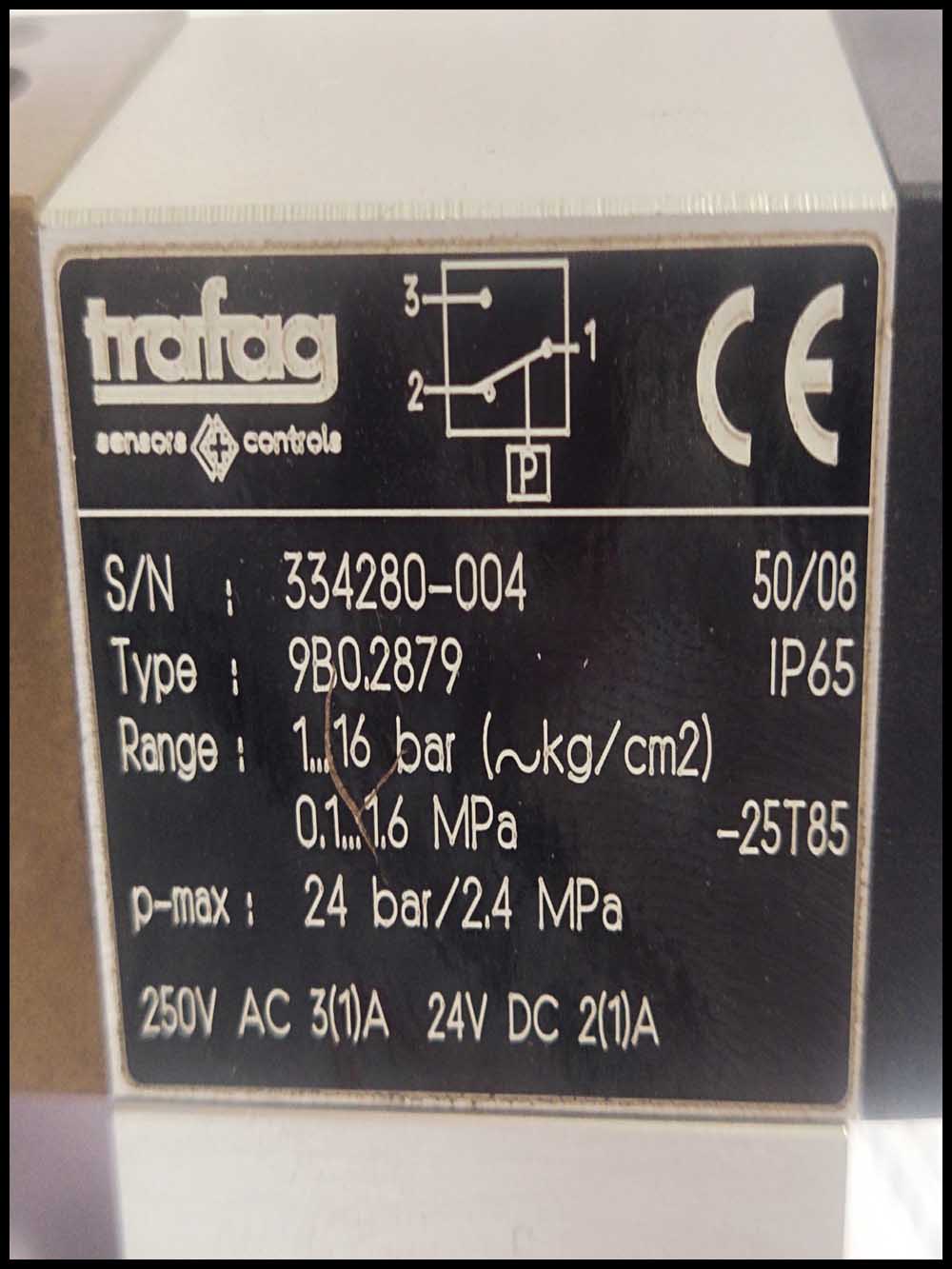 Trafag Sensar Controls. sn334280-004  Type 9bo,2879,