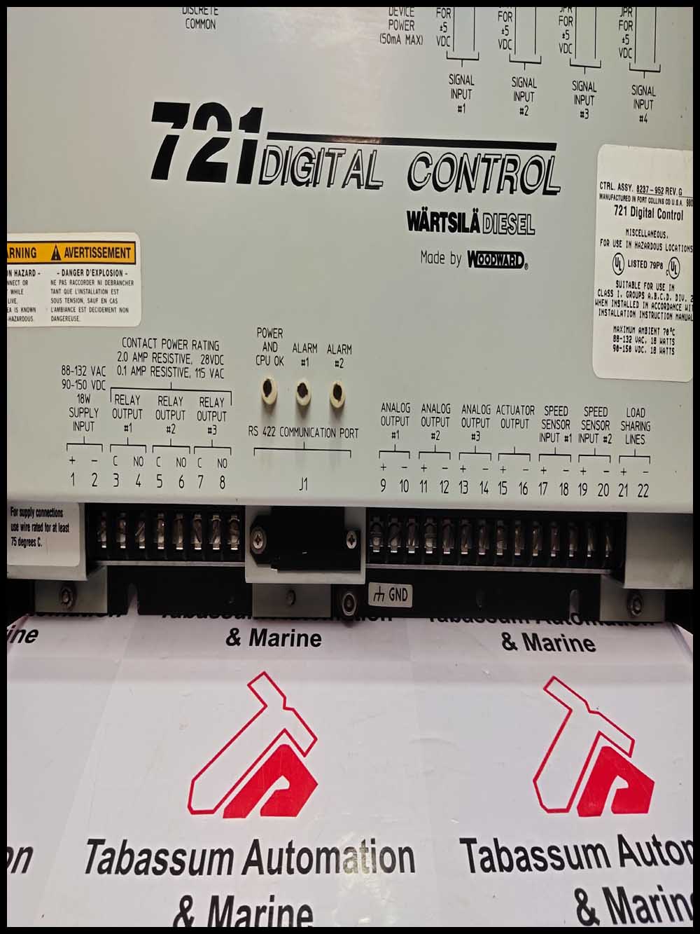 WOODWARD 721 DIGITAL CONTROLER 8237-952 G