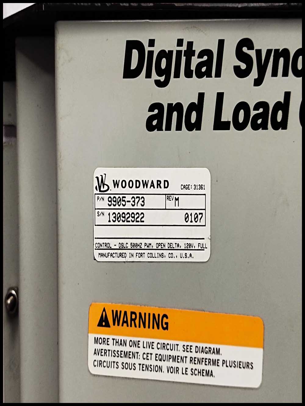 Woodward 9905-373 Digital Synchronizer and Load Control Rev. M