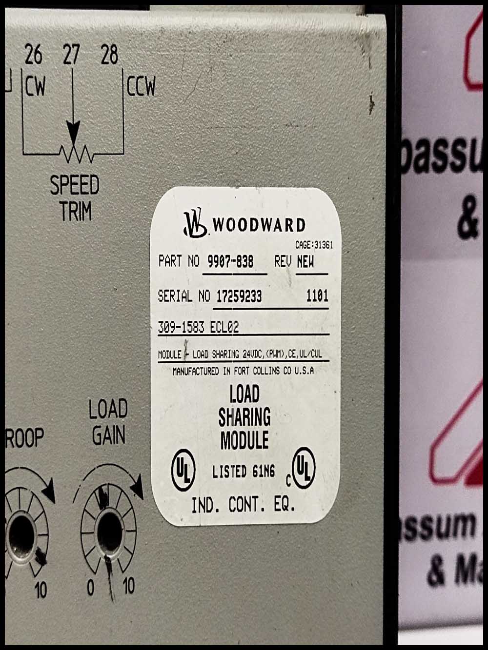 Woodward Load Sharing Module [9907-838] Rev. New