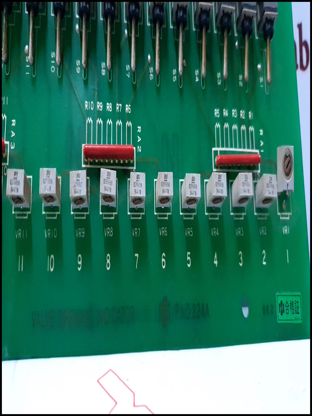 SN 224A VALVE OPENING INDICATOR PCB CARD